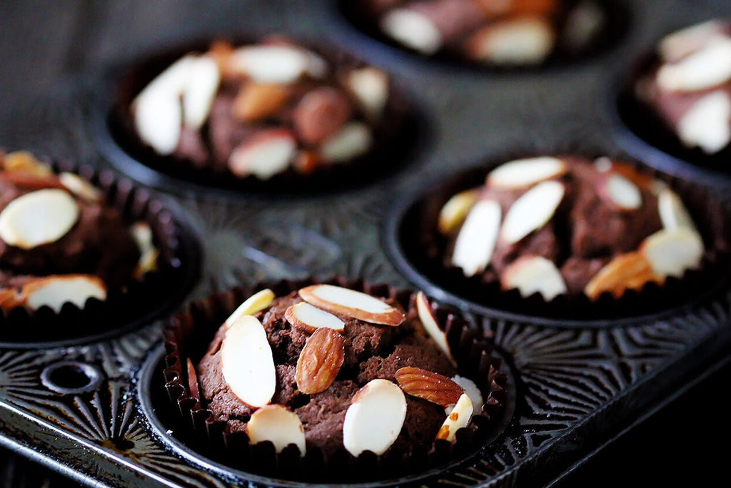 Muffin al cioccolato e mandorle